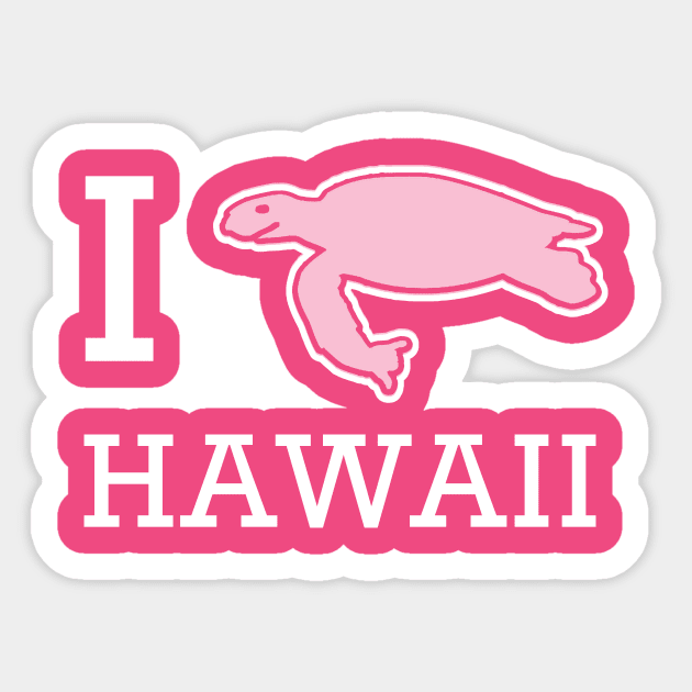 Honu Tide - I Love Hawaii Sea Turtle Sticker by ThisIsFloriduhMan